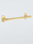 John Lewis Heritage Single Towel Rail, 32cm, Brushed Brass