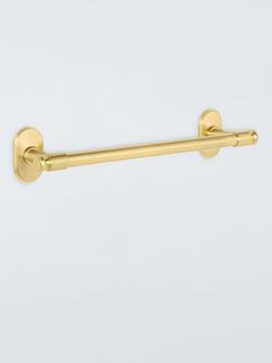 John Lewis Heritage Single Towel Rail, 32cm, Brass