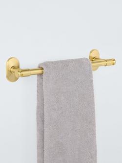 John Lewis Heritage Single Towel Rail, 32cm - view 2, Brass