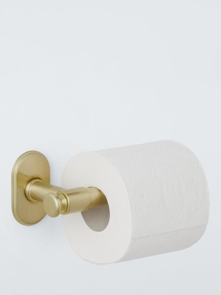 John Lewis Heritage Toilet Roll Holder, Brushed Brass - view 2, 