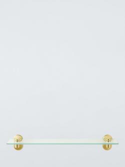 John Lewis Heritage Glass Shelf, Brass