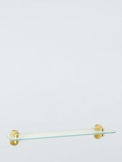 John Lewis Heritage Glass Shelf - view 2, Brass