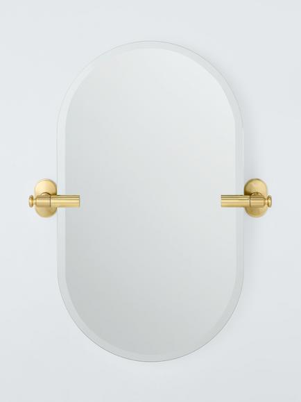 John Lewis Heritage Bathroom Mirror, Brushed Brass
