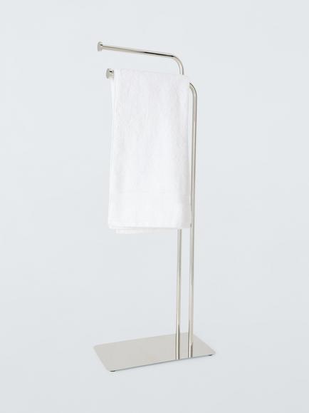 John Lewis Opus Freestanding Bathroom Towel Rail - view 2, Silver