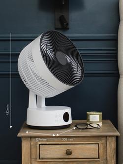 Meaco Sefte® 10” Table Air Circulator Fan, White - view 2, White