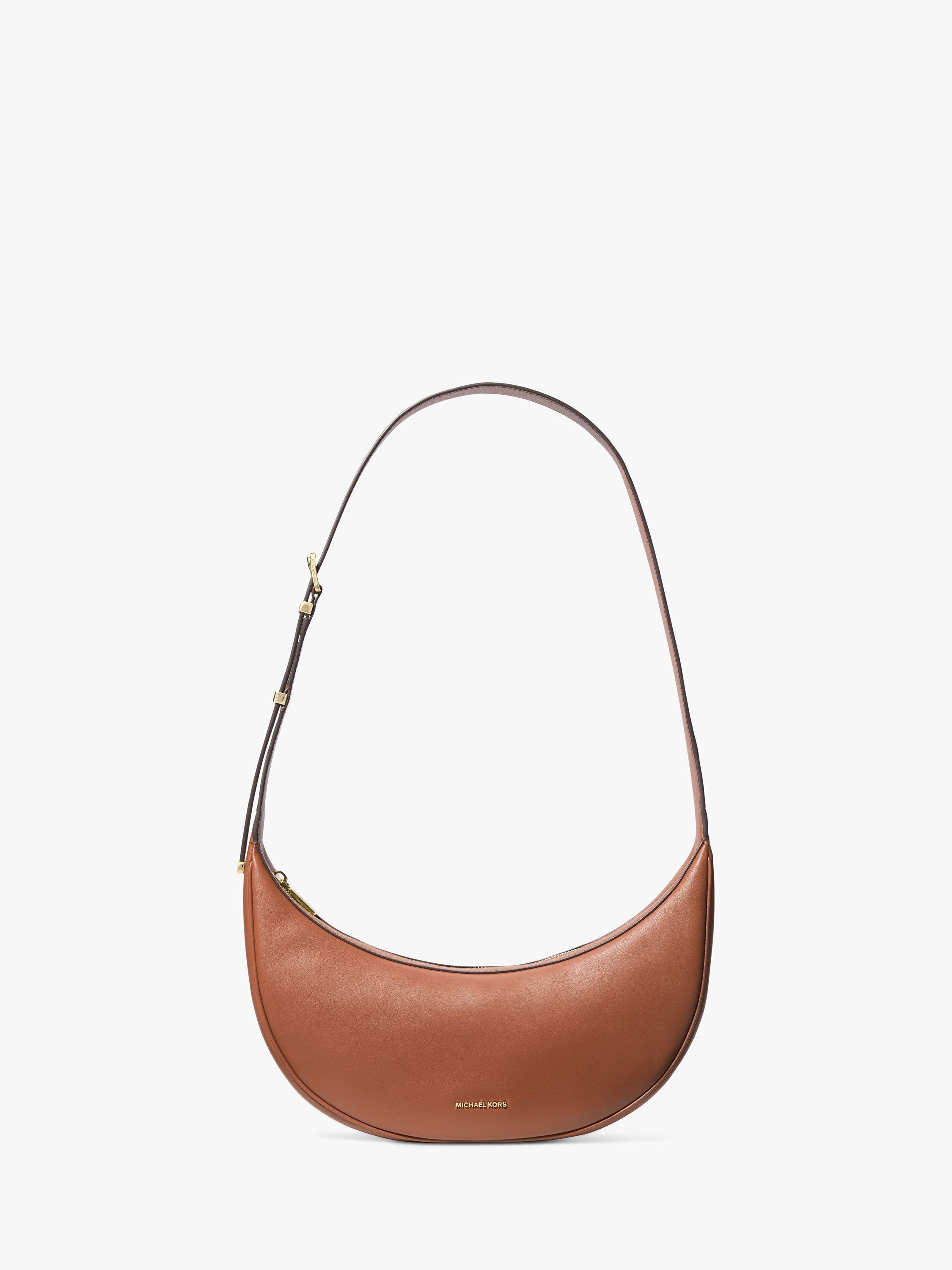 Product image 1 of 3, which shows Michael Kors Avra Leather Shoulder Bag, Luggage