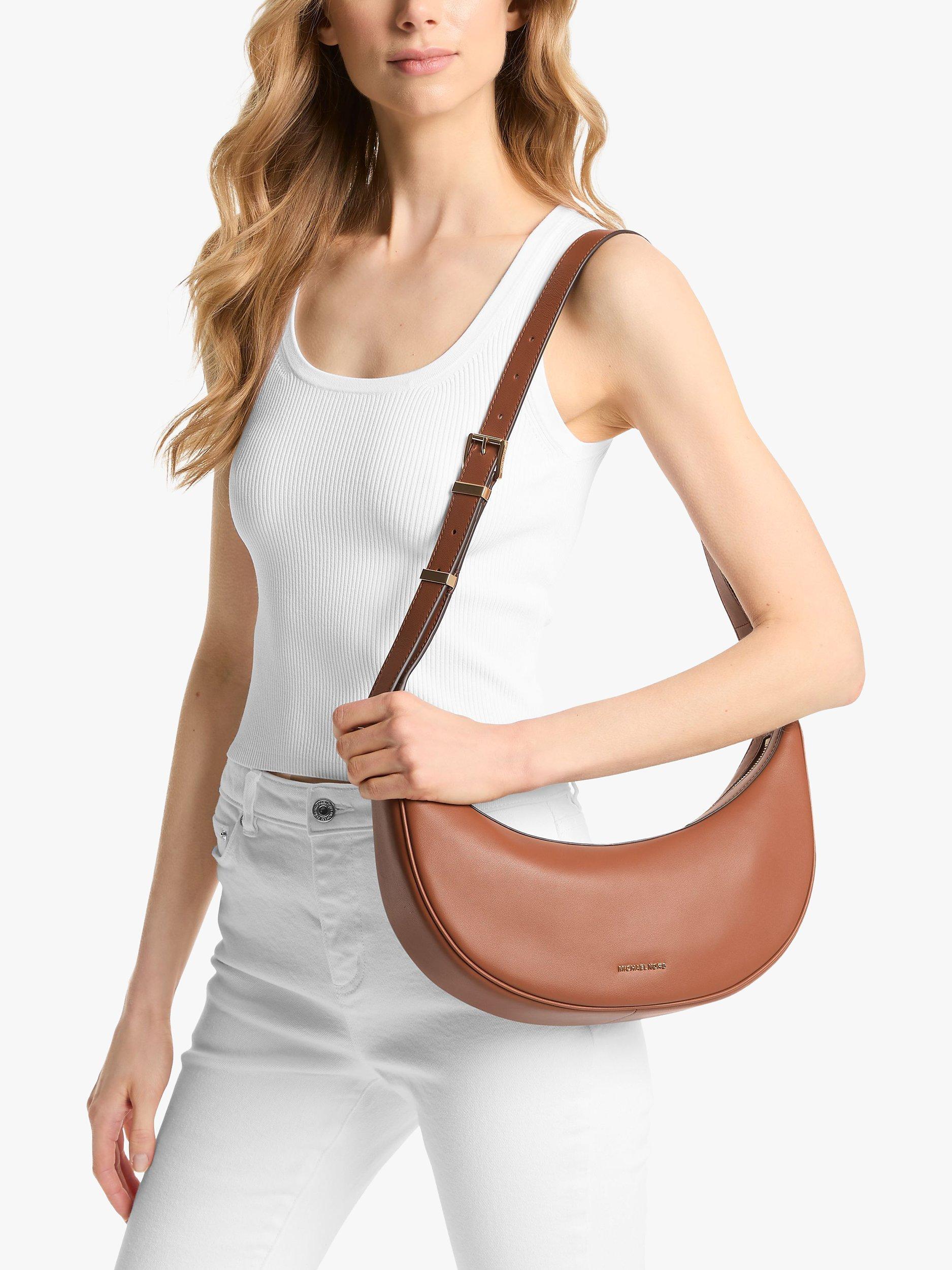 Product image 3 of 3, which shows Michael Kors Avra Leather Shoulder Bag, Luggage