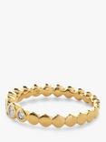 Monica Vinader Diamond Half Eternity Ring, Gold