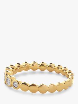 Monica Vinader Diamond Half Eternity Ring, Gold - view 2, Gold