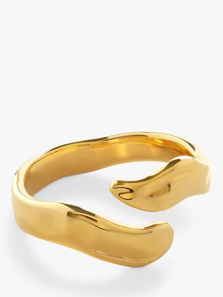 Monica Vinader The Wave Wrap Ring, Gold, Gold