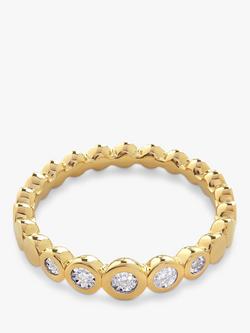 Monica Vinader Diamond Half Eternity Ring, Gold, Gold