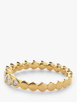 Monica Vinader Diamond Half Eternity Ring, Gold - view 2, Gold