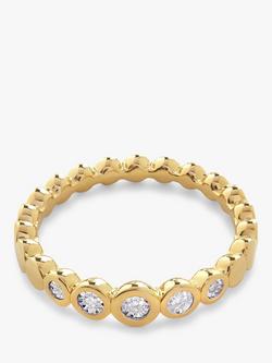 Monica Vinader Diamond Half Eternity Ring, Gold, Gold