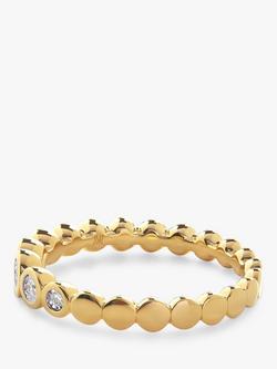 Monica Vinader Diamond Half Eternity Ring, Gold - view 2, Gold