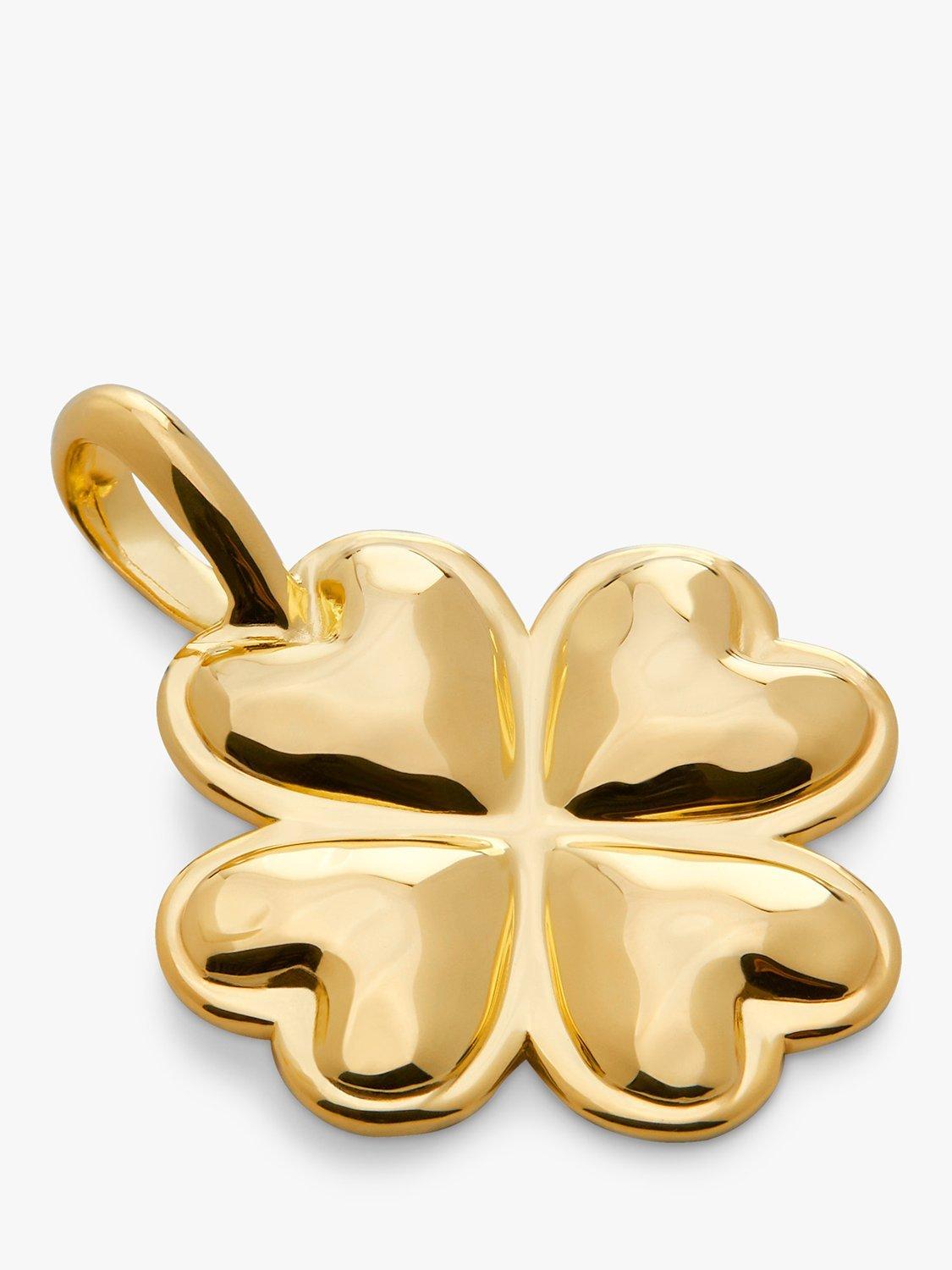 Product image 1 of 2, which shows Monica Vinader Clover Pendant Charm, Gold