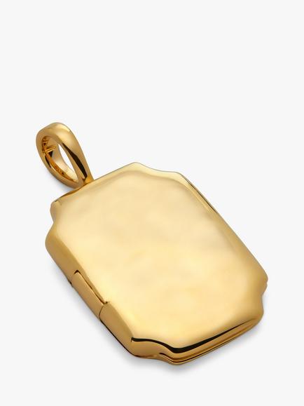 Monica Vinader Personalisable Signature Locket Charm, Gold