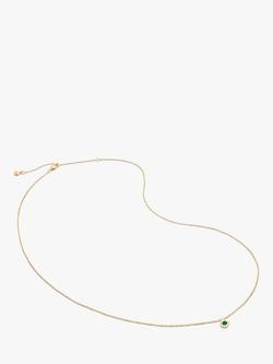 Monica Vinader Siren Gemstone Necklace, Gold, Gold