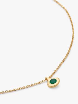 Monica Vinader Siren Gemstone Necklace, Gold - view 2, Gold