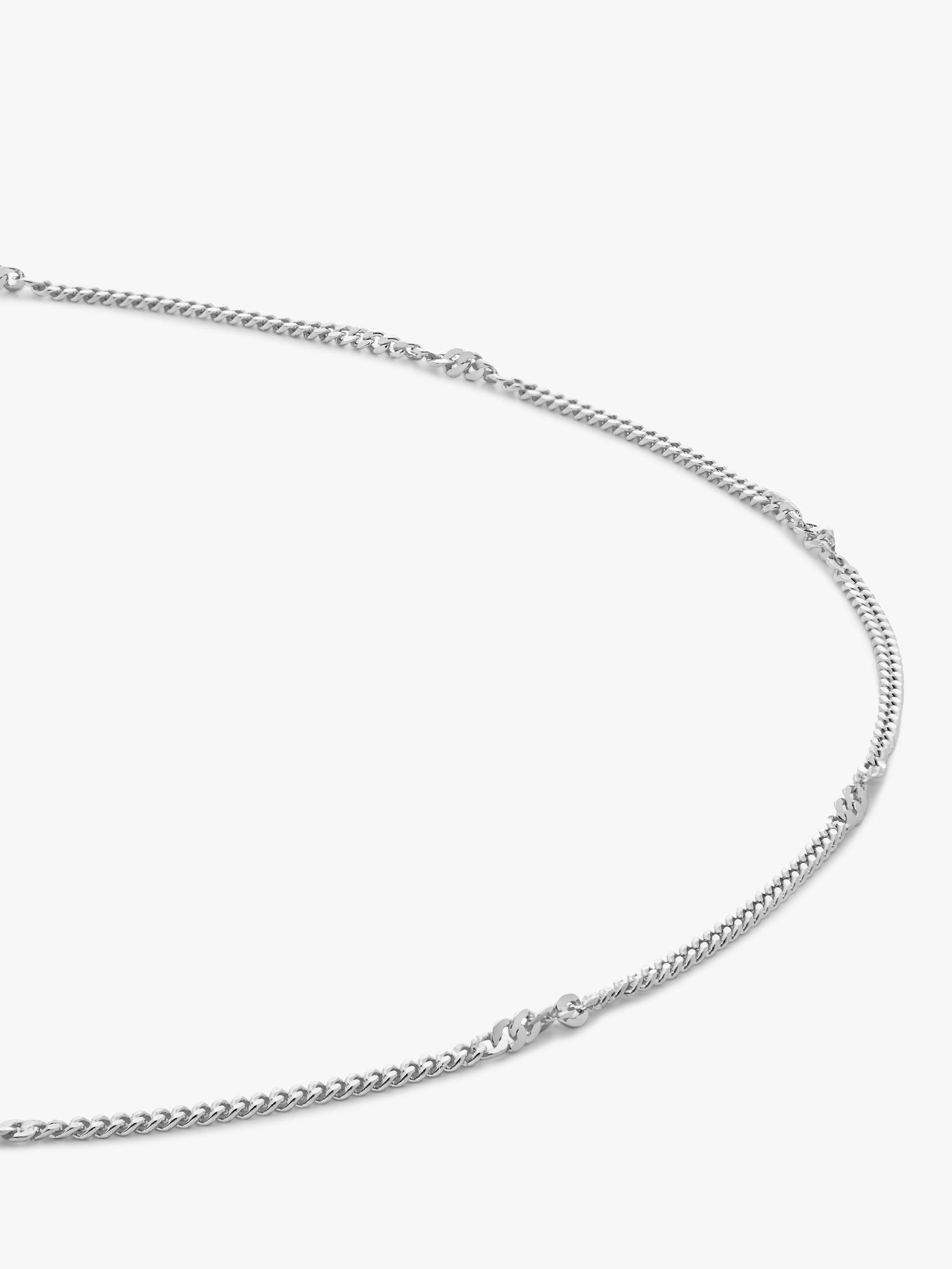 Product image 3 of 4, which shows Monica Vinader Curb Twist Choker Necklace, Silver