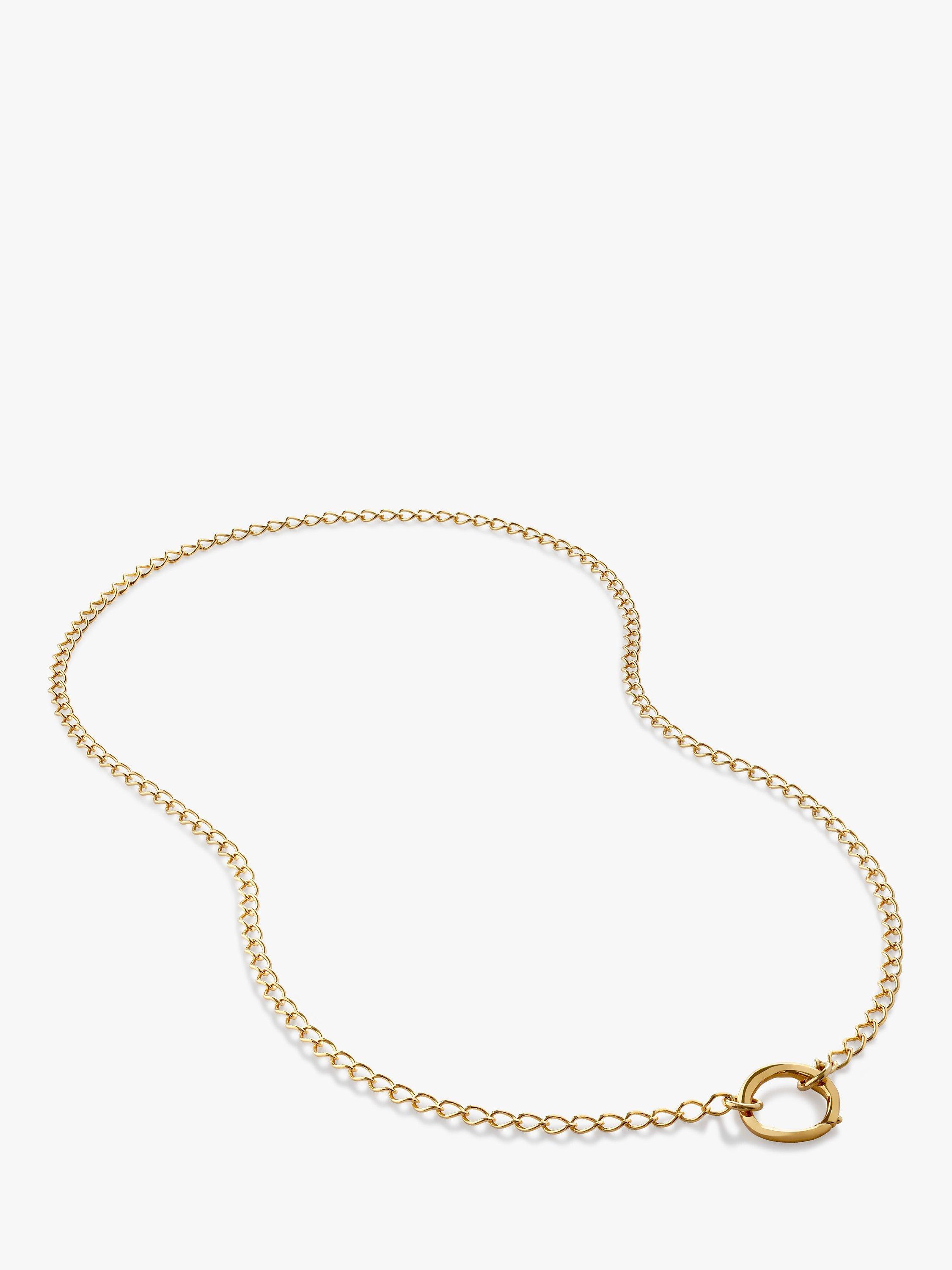 Product image 1 of 3, which shows Monica Vinader Capture Chain Necklace, Gold