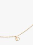 Monica Vinader Yellow Gold Small Initial Pendant Necklace, Gold