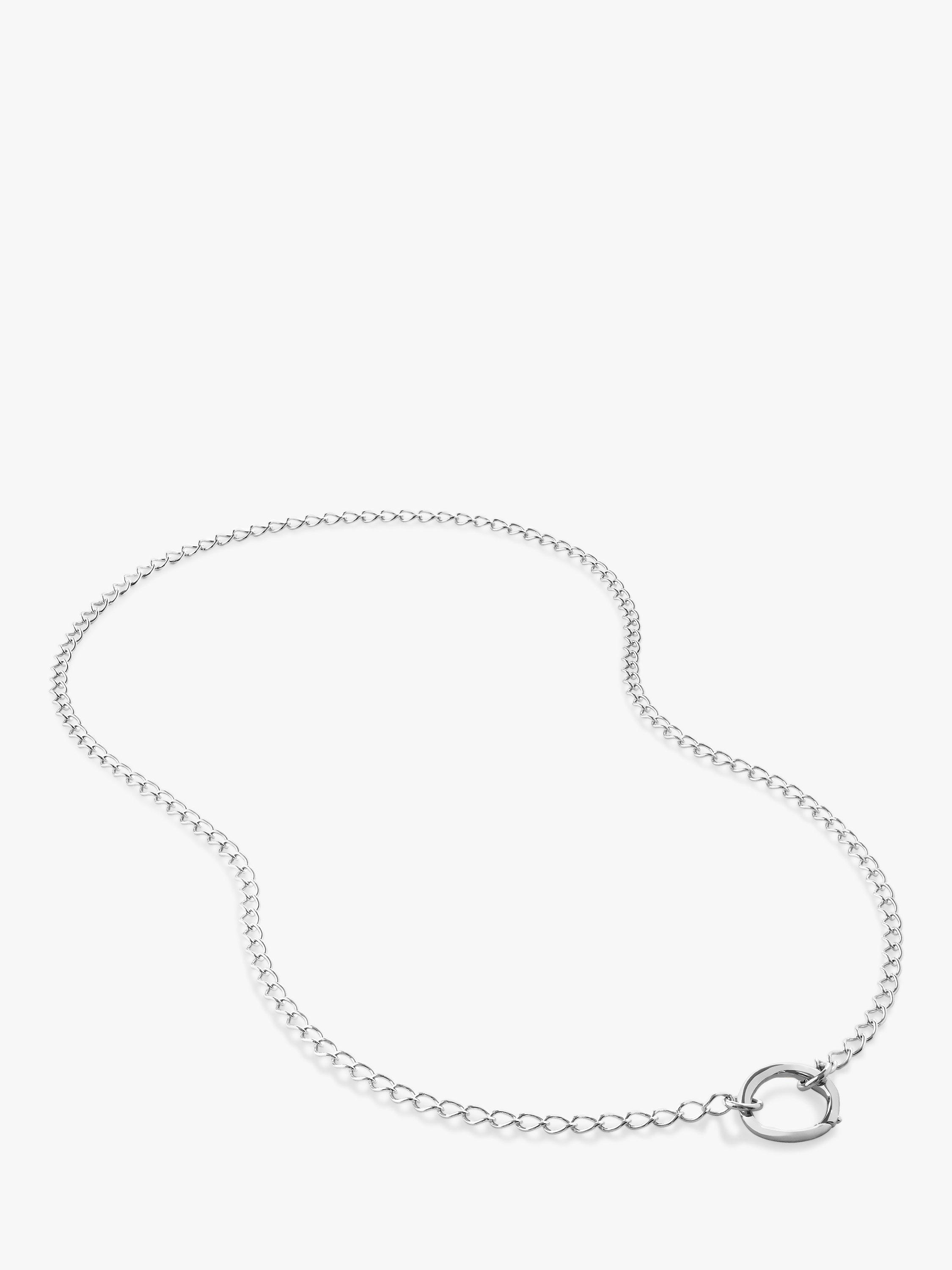 Product image 1 of 3, which shows Monica Vinader Capture Chain Necklace, Silver