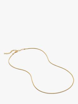 Monica Vinader Round Thin Snake Chain Necklace, Gold