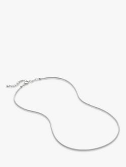 Monica Vinader Round Thin Snake Chain Necklace, Silver