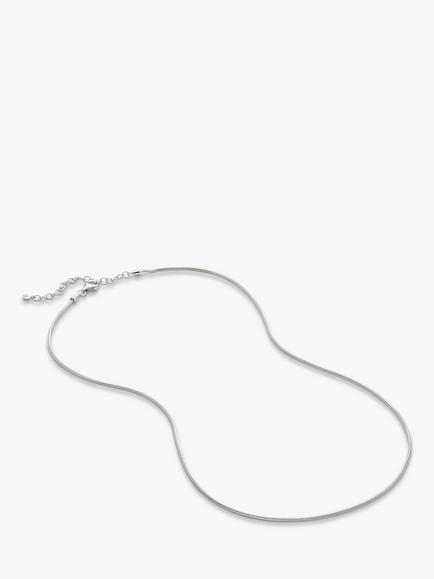 Monica Vinader Round Thin Snake Chain Necklace, Silver