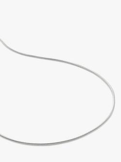 Monica Vinader Round Thin Snake Chain Necklace - view 2, Silver