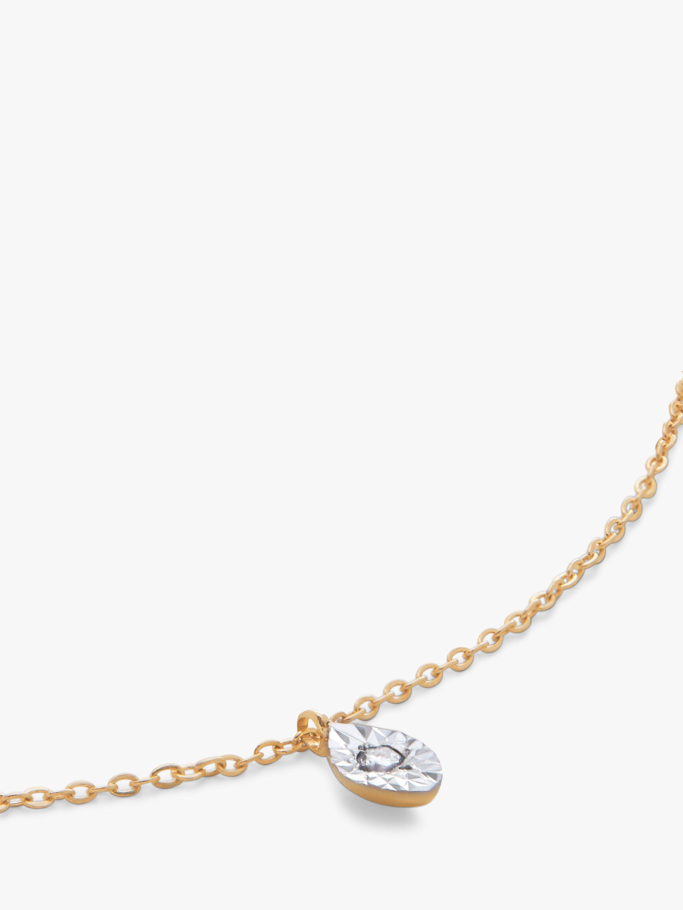 Product image 2 of 5, which shows Monica Vinader Diamond Necklace, Gold