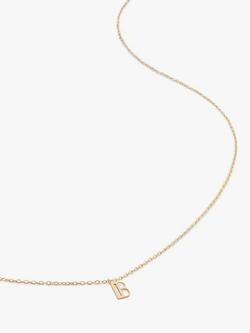 Monica Vinader Yellow Gold Small Initial Pendant Necklace, Gold, Gold