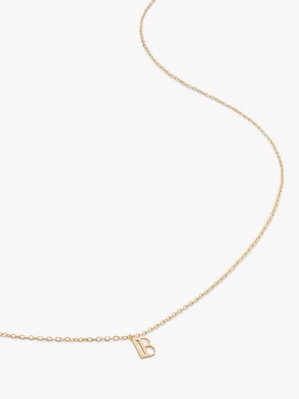 Monica Vinader Yellow Gold Small Initial Pendant Necklace, Gold, Gold