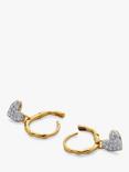 Monica Vinader Lab Grown Diamond Heart Huggie Earrings, Gold