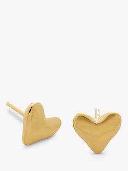 Monica Vinader Heart Stud Earrings - view 2, Gold