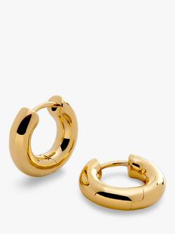 Monica Vinader Essential Click Huggie Hoop Earrings, Gold, Gold
