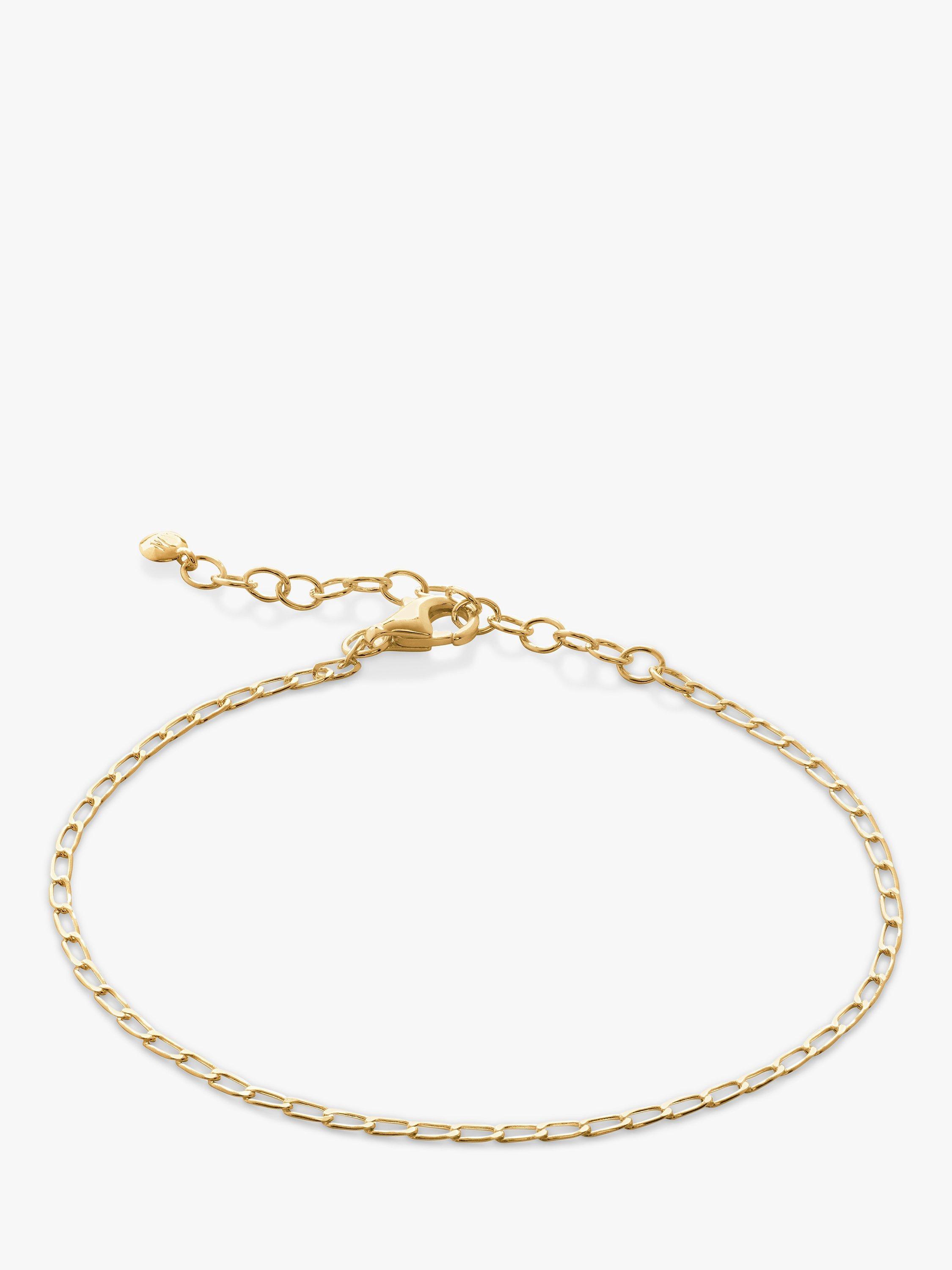 Product image 1 of 4, which shows Monica Vinader Open Link Chain Bracelet, Gold