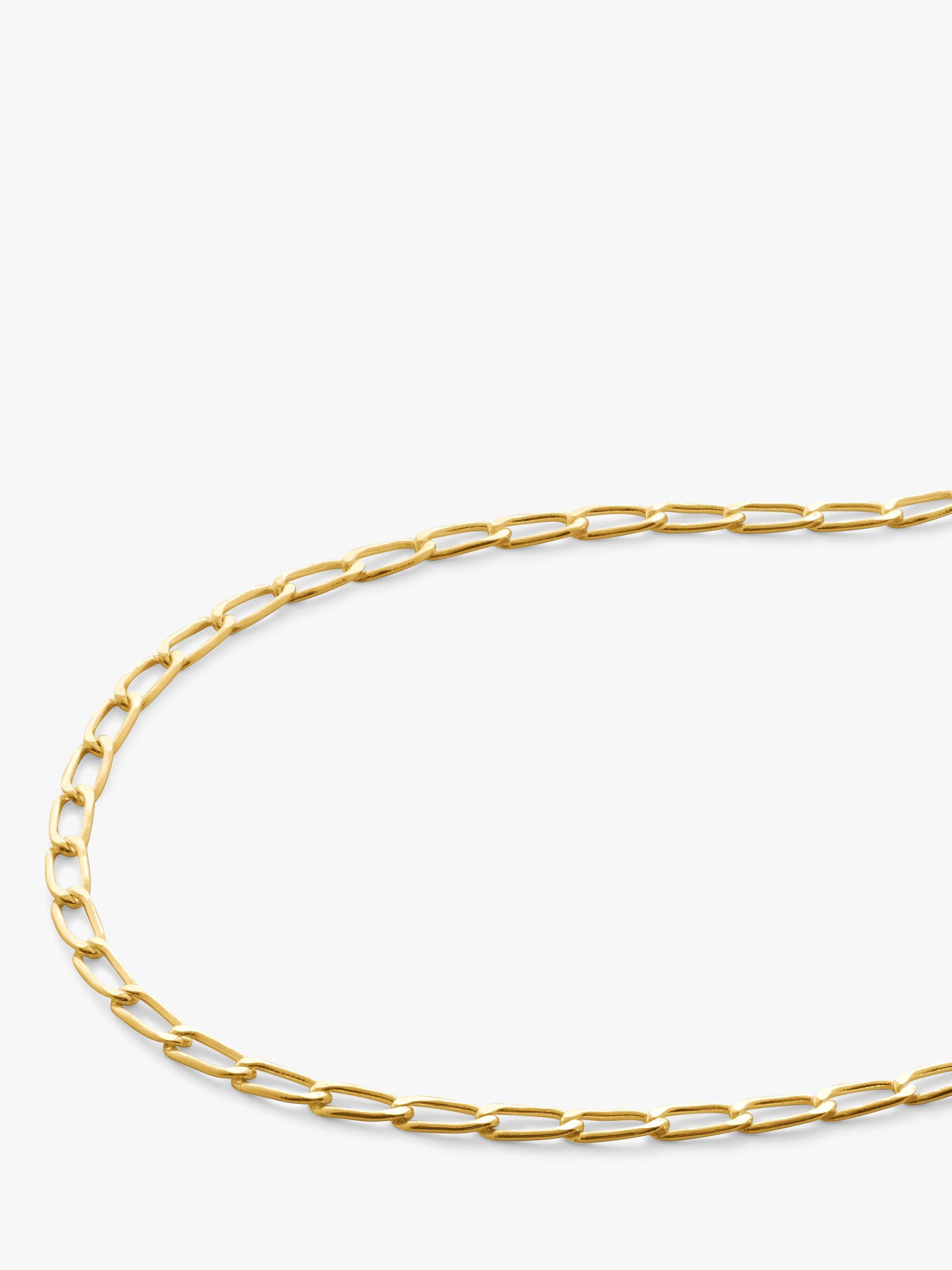 Product image 2 of 4, which shows Monica Vinader Open Link Chain Bracelet, Gold