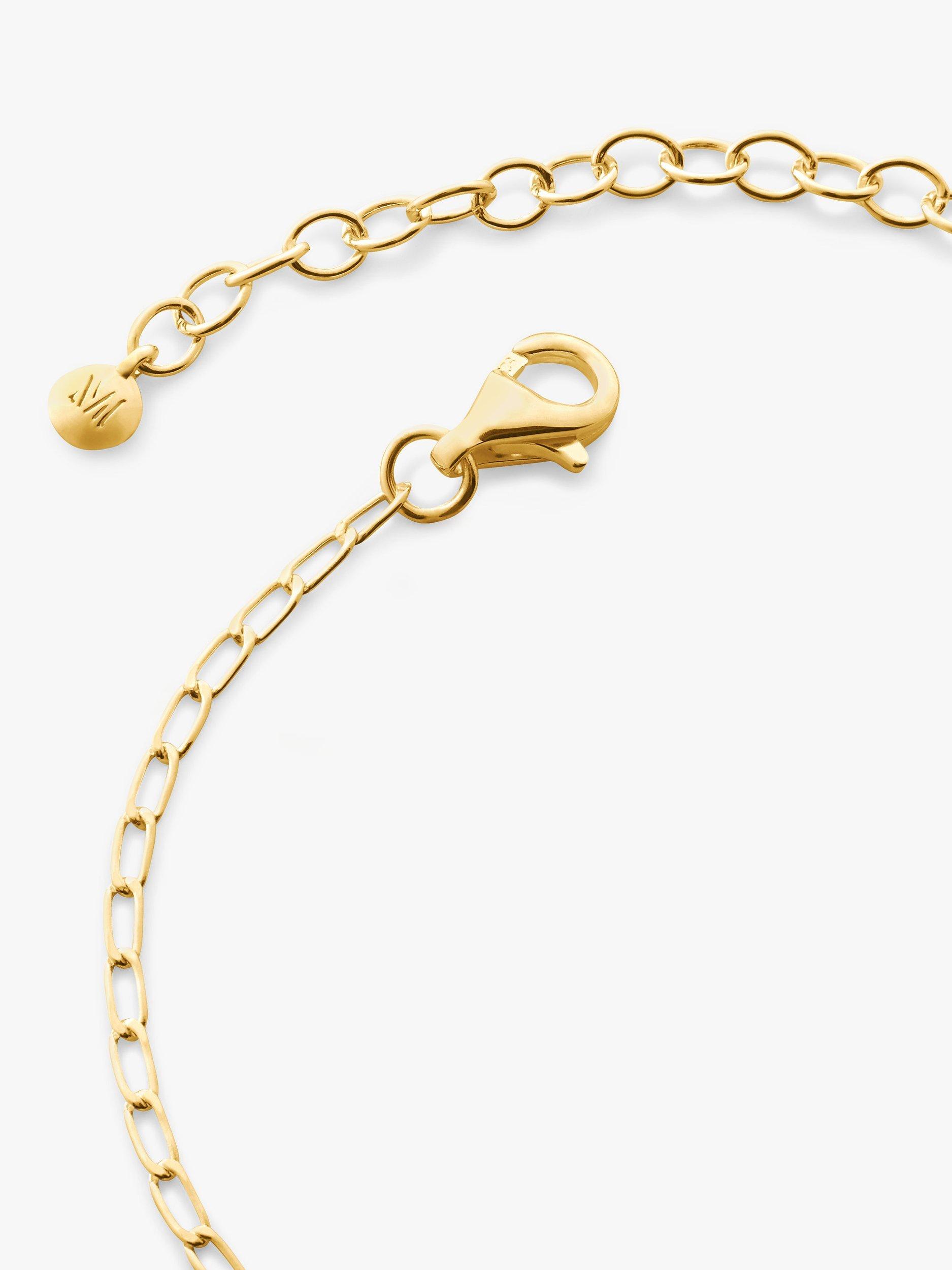 Product image 3 of 4, which shows Monica Vinader Open Link Chain Bracelet, Gold