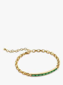 Monica Vinader Mini Baguette Chain Bracelet, Gold, Gold