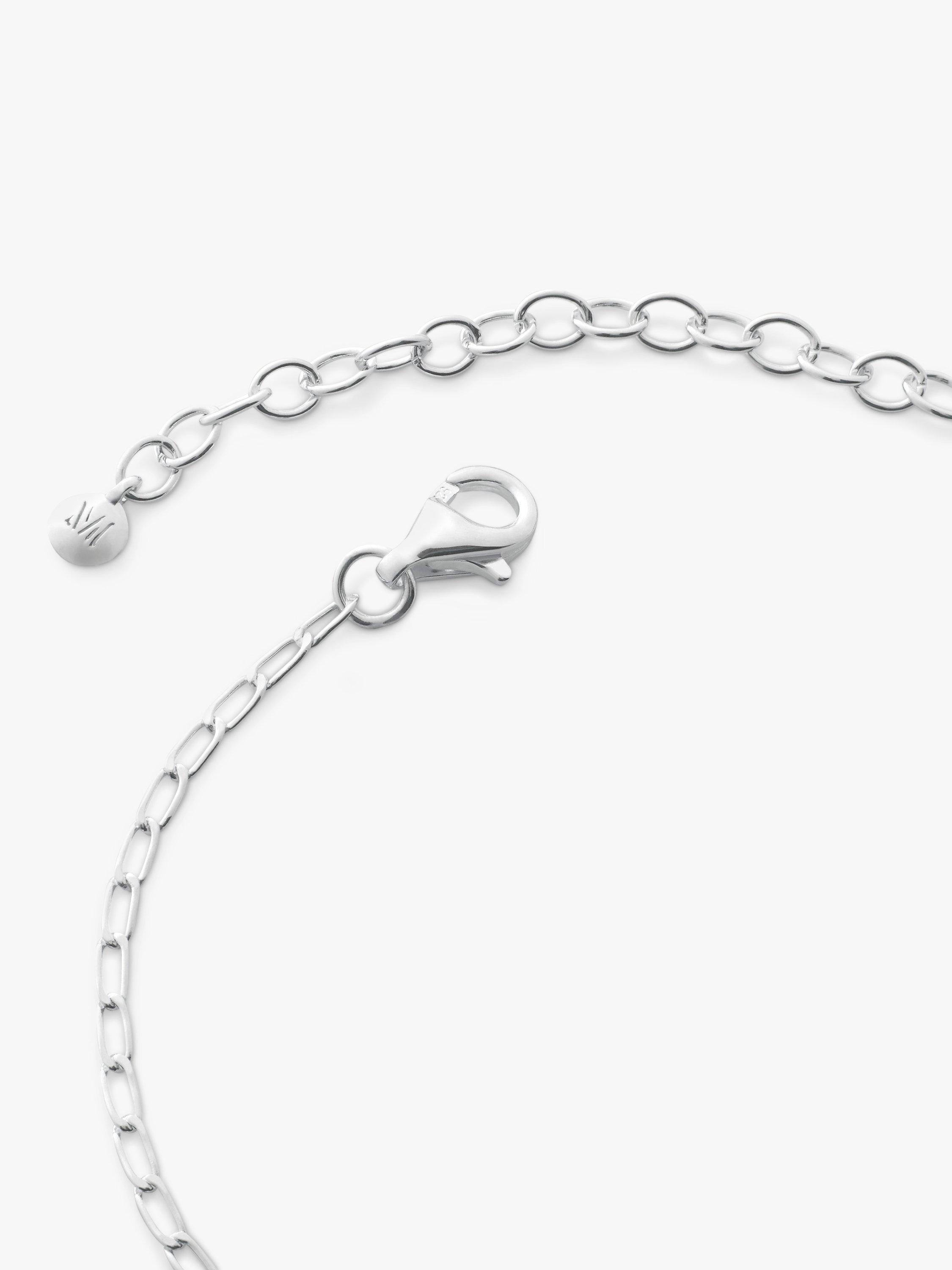 Product image 3 of 5, which shows Monica Vinader Open Link Chain Bracelet, Silver