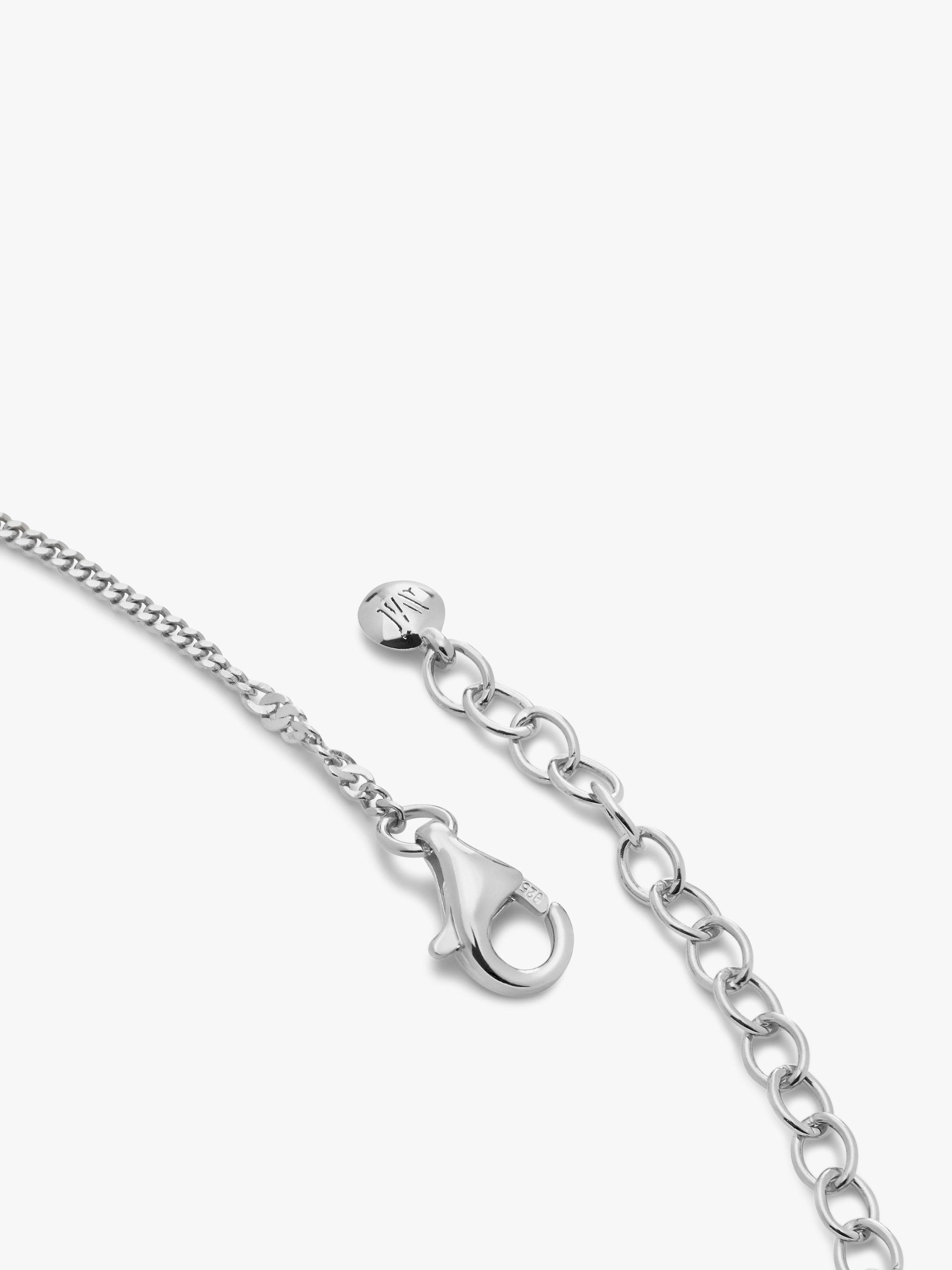Product image 2 of 3, which shows Monica Vinader Curb Twist Chain Bracelet, Silver