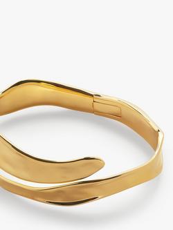 Monica Vinader The Wave Wrap Cuff, Gold - view 2, Gold
