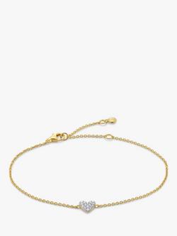 Monica Vinader Lab Grown Diamond Heart Chain Bracelet, Gold, Gold