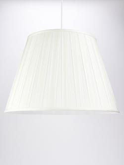 John Lewis Oratorio Silk Tapered Lampshade - view 2, White