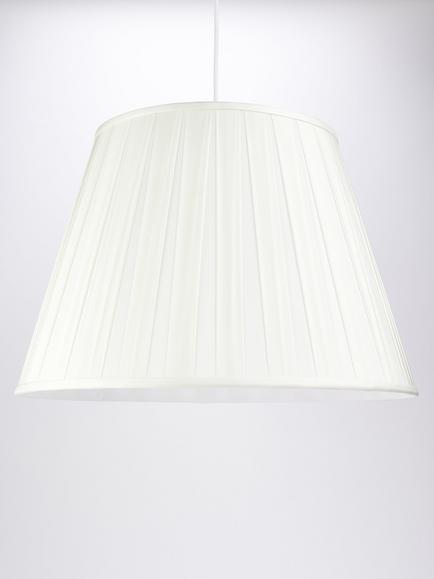 John Lewis Oratorio Silk Tapered Lampshade - view 2, White