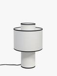 John Lewis Scandi Table Lamp, Off White/Black