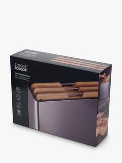 Joseph Joseph Folio Bamboo Chopping Boards & Stainless Steel Storage Case, Set of 3 - view 2, Silver/Natural