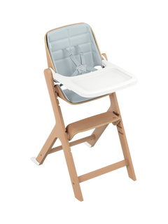 Maxi-Cosi Nesta Highchair with Newborn, Baby and Toddler Kits Complete Bundle, Wood/Grey