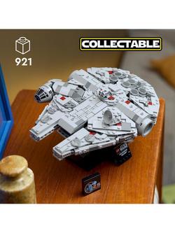 LEGO Star Wars Millennium Falcon Model Set for Adults 75375 - view 2, Multi